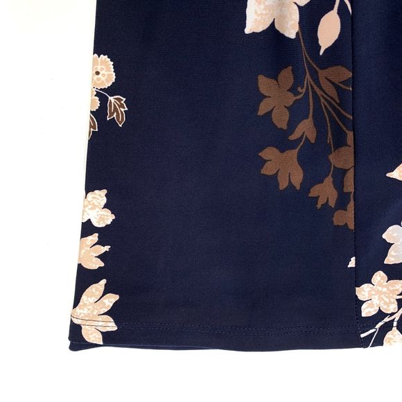 Chaps Floral Ruched 3/4 Sleeves Sheath Dress Size M - Picture 11 of 11